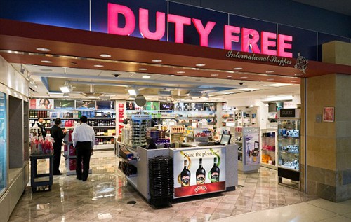 Where is the location for the "Vietnam duty not paid" stamp on duty-free sales of goods?