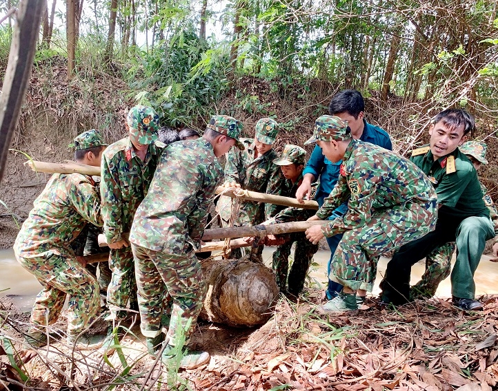 Is the financial source for implementing activities to overcome the consequences of post-war bombs, mines and explosives coming from ODA loans?