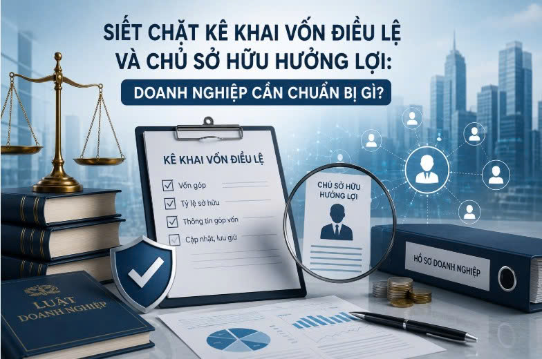 Siết chặt kê khai vốn điều lệ và chủ sở hữu hưởng lợi: Doanh nghiệp cần chuẩn bị gì? Siết chặt kê khai vốn điều lệ và chủ sở hữu hưởng lợi: Doanh nghiệp cần chuẩn bị gì?