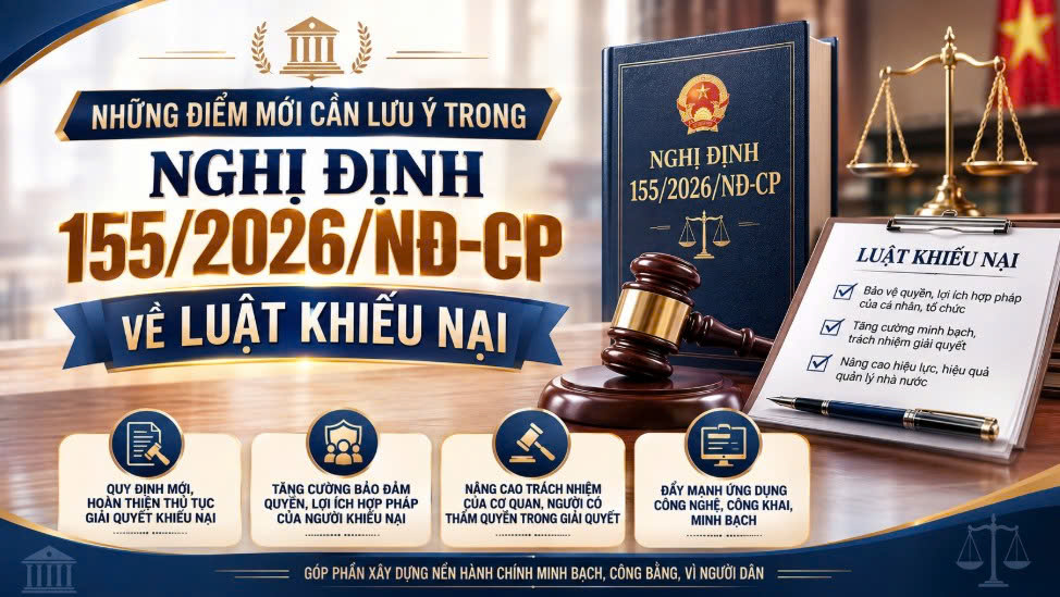 Những điểm mới cần lưu ý trong Nghị định 155/2026/NĐ-CP về Luật Khiếu nại