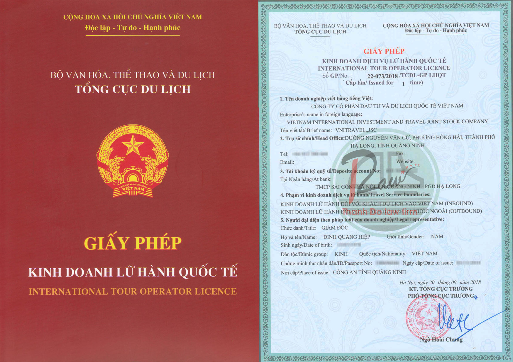 Thay đổi giấy phép kinh doanh lữ hành quốc tế khi đổi tên doanh nghiệp