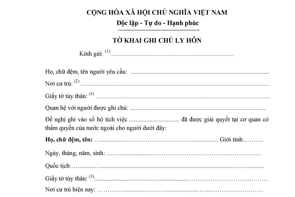Việc ghi chú ly hôn vào Sổ hộ tịch được công chức Tư pháp hộ tịch thực hiện theo thủ tục như thế nào?